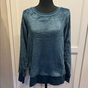 GAIAM Teal Blue Fleece Pullover Size M